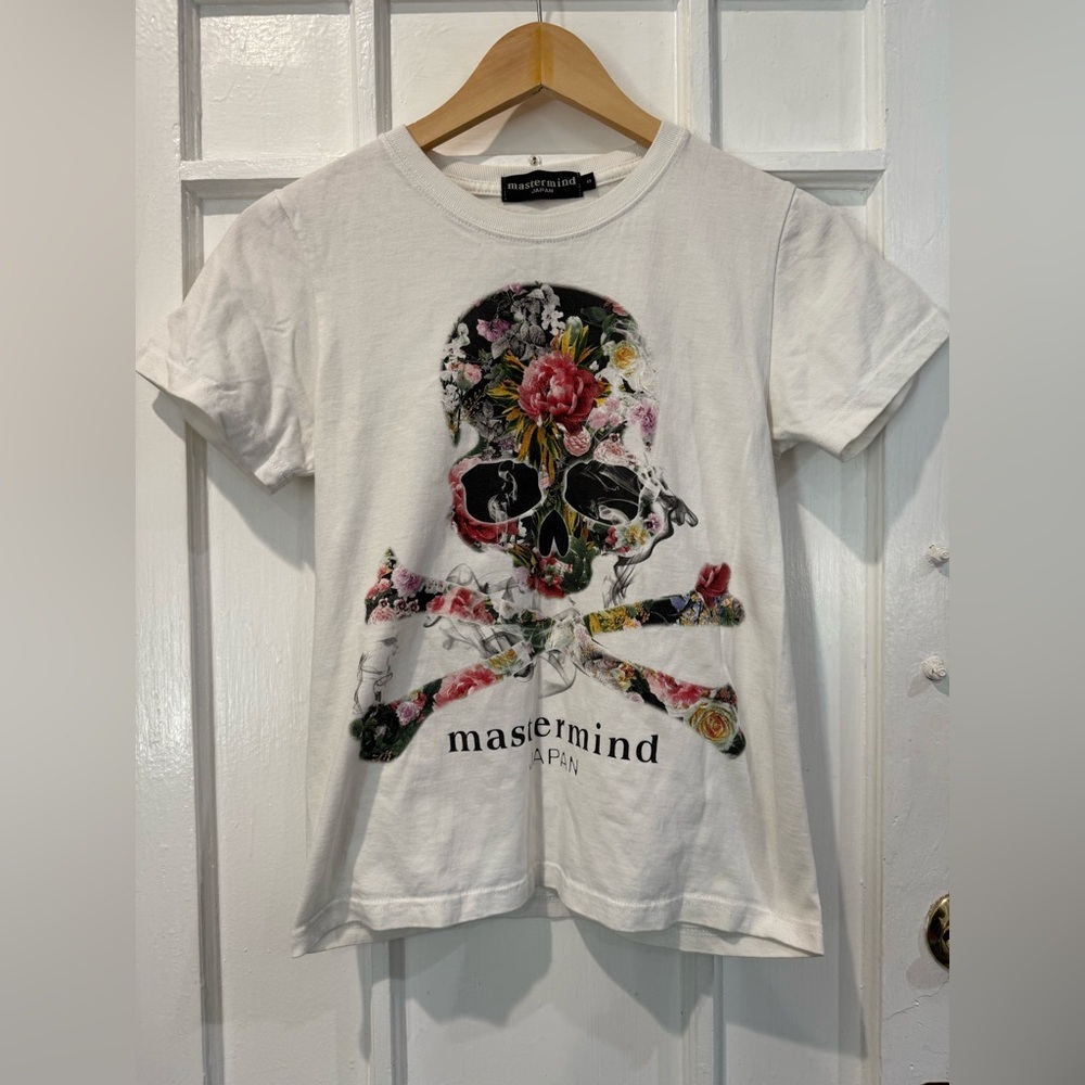 Mastermind Japan Floral Skull Tee - White